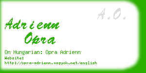 adrienn opra business card